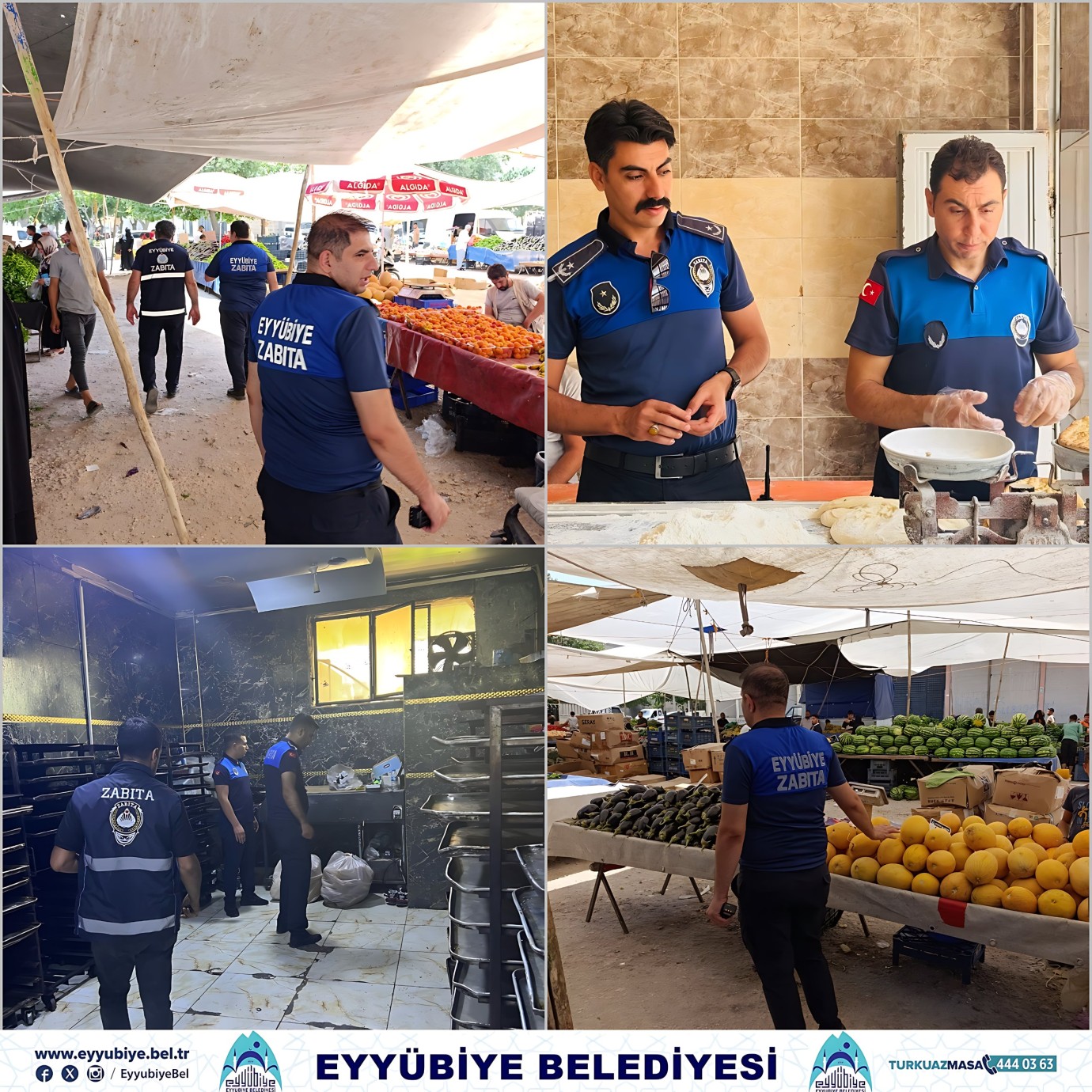 Eyyübiye Zabıtasından Gıda Güvenliği Atağı! Fırın ve Pazar Yerlerine Sıkı Denetim