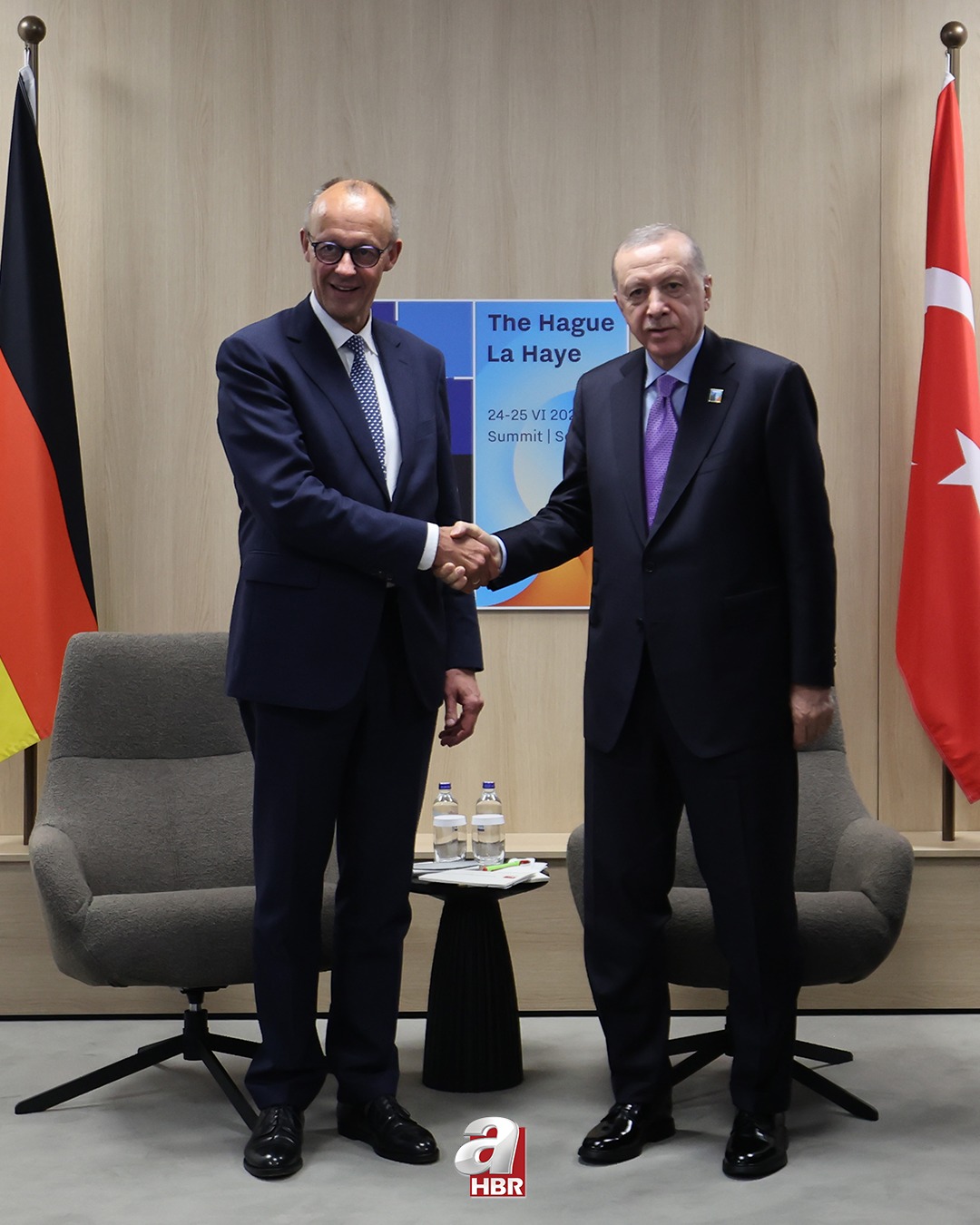 Cumhurbaşkanı Erdoğan, NATO Zirvesi Kapsamında Almanya Başbakanı Merz ile Görüştü