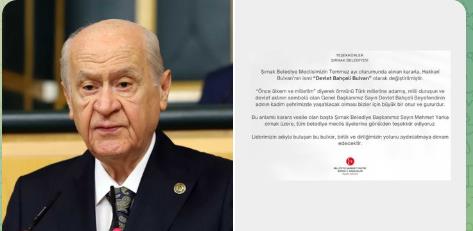 Şırnak’ta Hakkari Bulvarı’nın Adı “Devlet Bahçeli Bulvarı” Olarak Değiştirildi