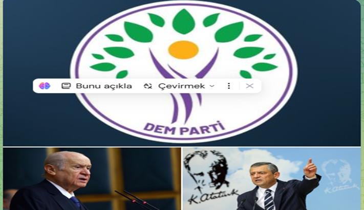 DEM Parti’den Bahçeli ve Özel’e Ziyaret