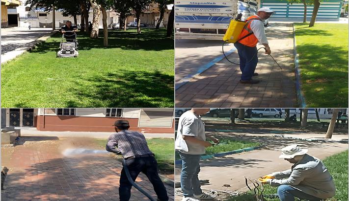 Eyyübiye Belediyesi Park ve Bahçelerde Yoğun Mesai Yapıyor