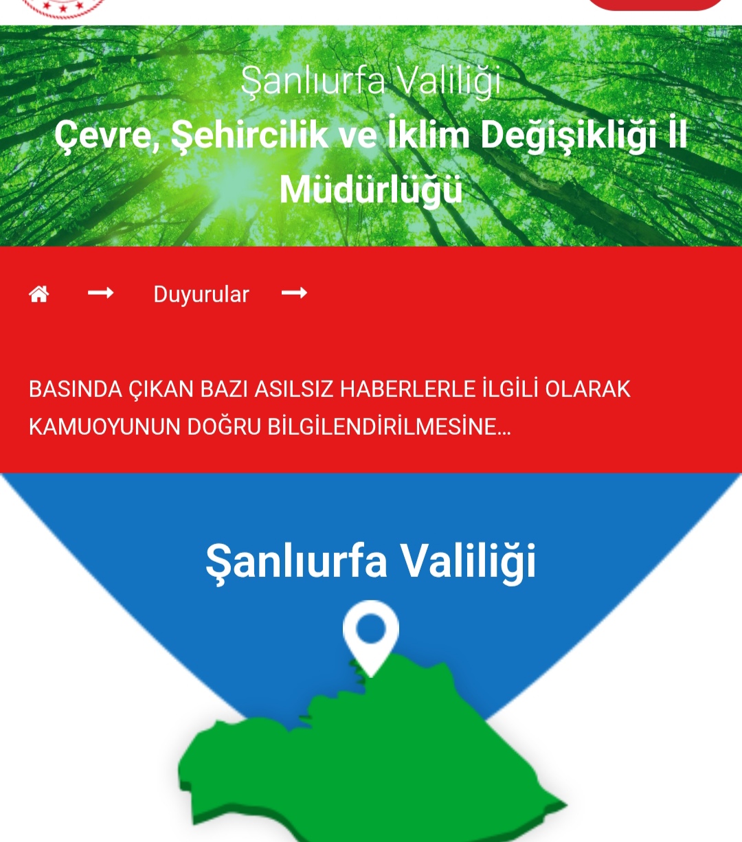 Şanlıurfa İl Müdürlüğünden Asılsız Haberler Hakkında Açıklama