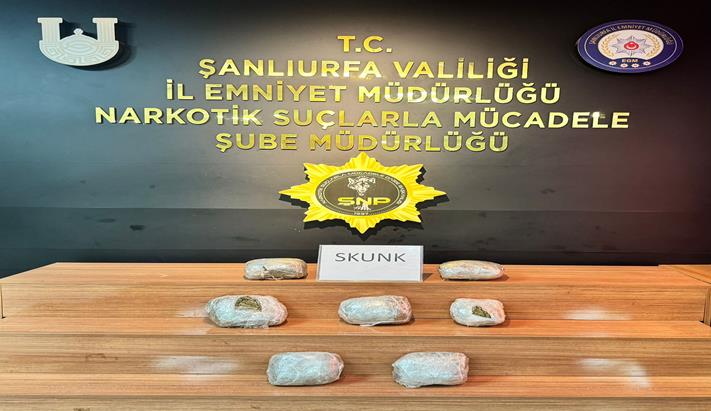 Şanlıurfa’da Uyuşturucu Operasyonu: 3 Kilo 450 Gram Skunk Ele Geçirildi