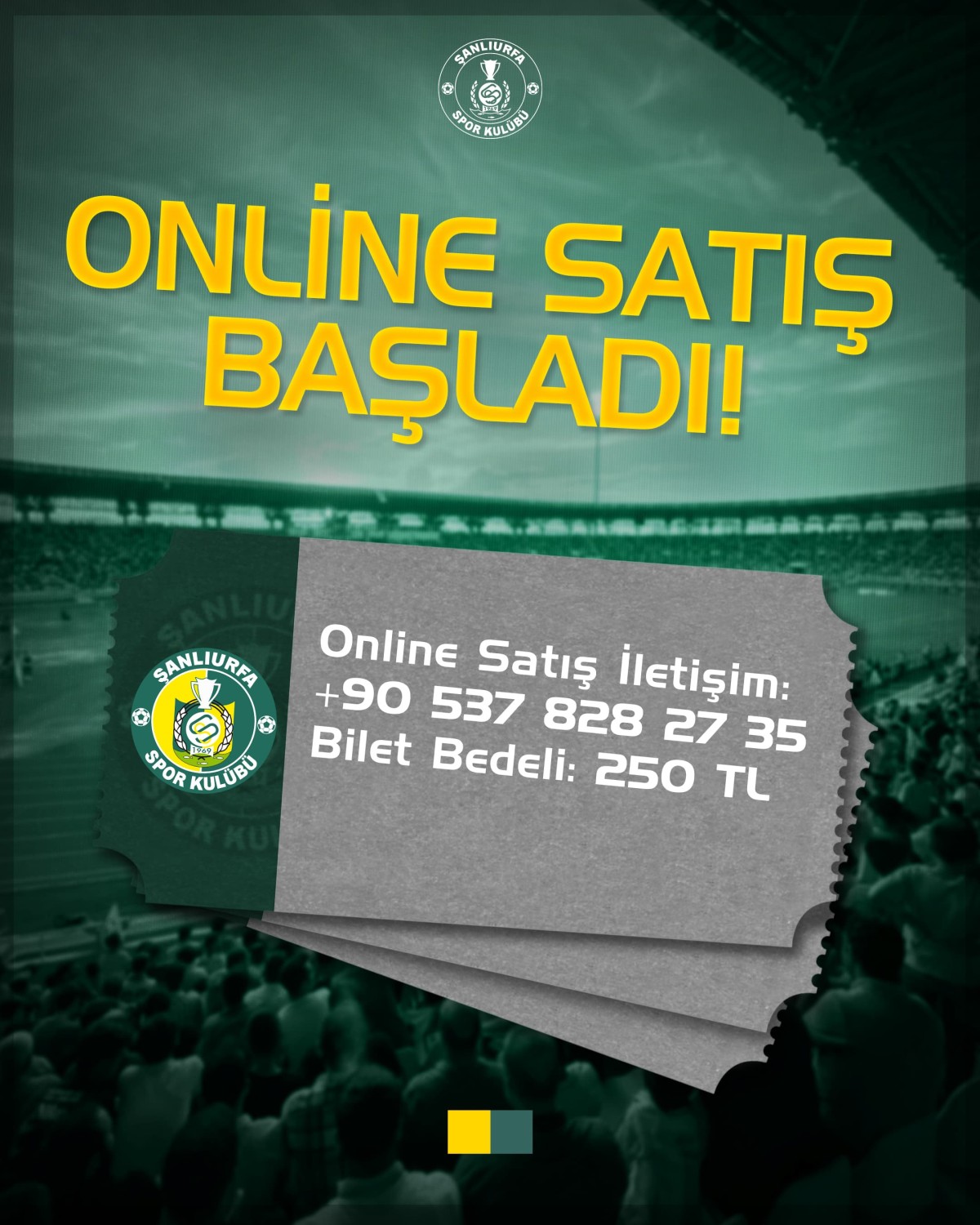 Şanlıurfaspor Çekiliş Biletlerinde Online Satış Başladı