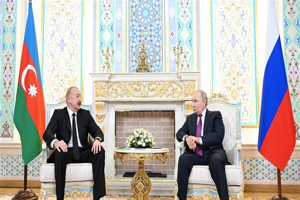 Azerbaycan Cumhurbaşkanı Aliyev ve Rusya Devlet Başkanı Putin görüştü