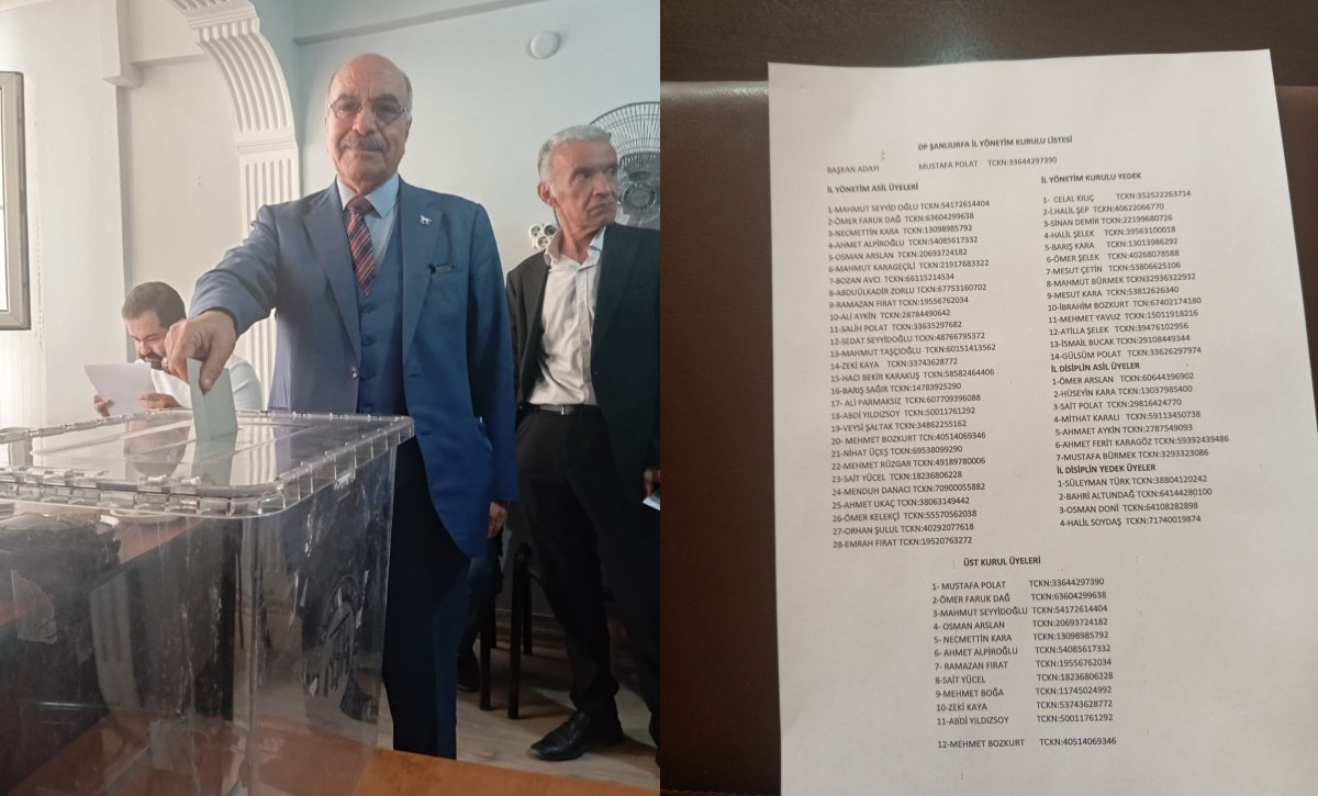 ŞANLIURFA DEMOKRAT PARTİ’DE 10. OLAĞANÜSTÜ İL KONGRESİ GERÇEKLEŞTİ
