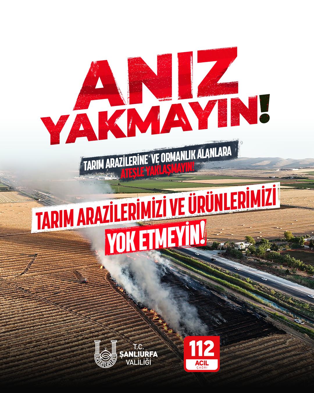 VALİ ŞILDAK’TAN ANIZ YANGINLARINA KARŞI SEFERBERLİK