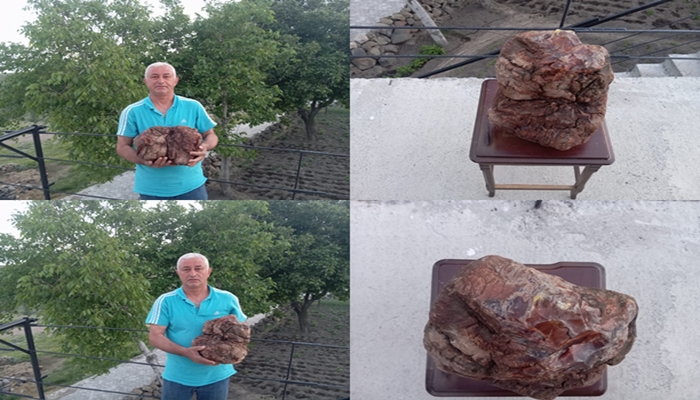 Kayseri'de Bulunan Gizemli Taşın Sırrı Çözülüyor! Milyonlarca Yıllık Kehribar İddiası Heyecan Yarattı