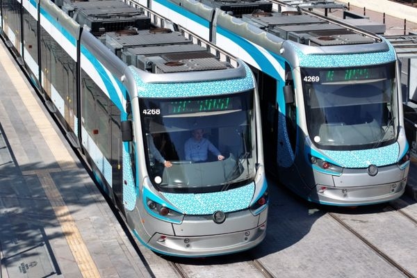 Konya’da Adliye-Şehir Hastanesi tramvay hattında test sürüşü
