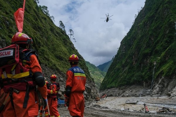 Xizang’daki heyelan bölgesinde tüm imkânlar seferber edildi