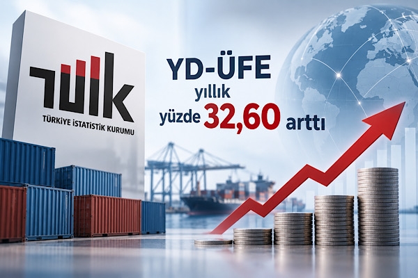TÜİK- YD-ÜFE yıllık yüzde 32,60 arttı