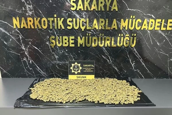 Sakarya’da 950 gram skunk ele geçirildi